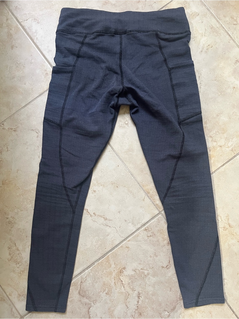 ‼️NWOT: Pact Organic Blue Textured Pocket Leggings - S - Picture 6 of 8